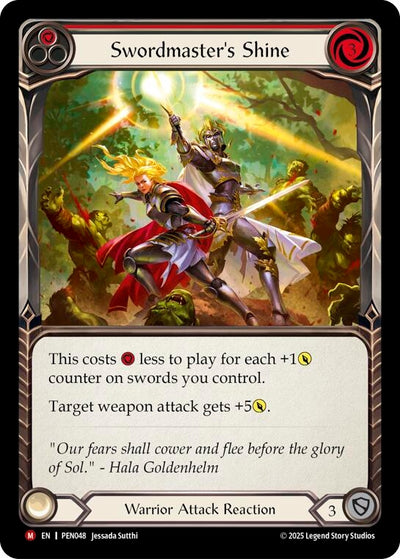 Swordmasters Shine (Red) (PEN048) (Rainbow Foil)