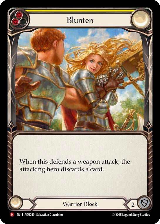Image for Blunten (Yellow) (PEN049) (Rainbow Foil) - Flesh and Blood TCG