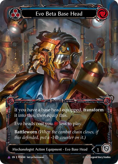 Evo Beta Base Head (Blue) (Marvel) (PEN068) (Cold Foil)