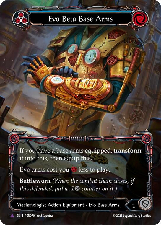 Image for Evo Beta Base Arms (Blue) (Marvel) (PEN070) (Cold Foil) - Flesh and Blood TCG