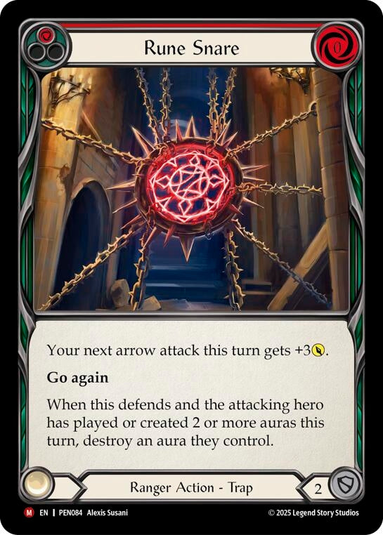 Image for Rune Snare (Red) (PEN084) (Rainbow Foil) - Flesh and Blood TCG