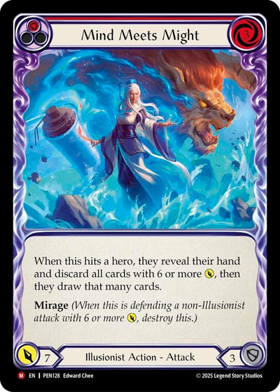 Mind Meets Might (Red) (PEN128) (Rainbow Foil)