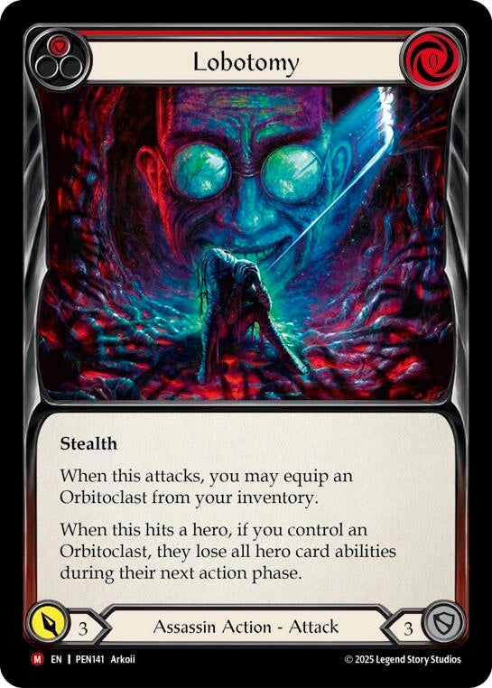 Image for Lobotomy (Red) (PEN141) (Rainbow Foil) - Flesh and Blood TCG