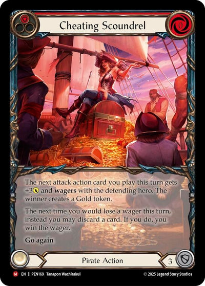 Cheating Scoundrel (Red) (Extended Art) (PEN169) (Rainbow Foil)