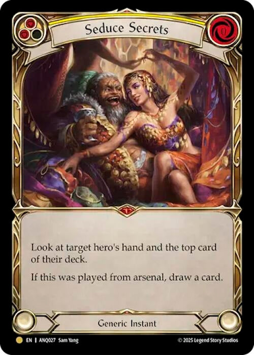 Image for Seduce Secrets (Yellow) (ANQ027) (ANQ027) - Flesh and Blood TCG