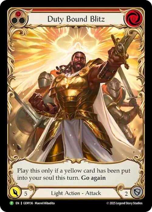 Image for Duty Bound Blitz (GEM136) - Flesh and Blood TCG
