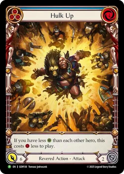 Image for Hulk Up (GEM138) (Rainbow Foil) - Flesh and Blood TCG