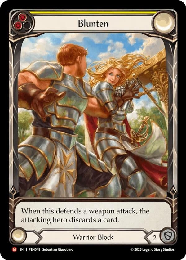 Image for Blunten (Yellow) (Extended Art) (PEN049) (Rainbow Foil) (PEN) - Flesh and Blood TCG