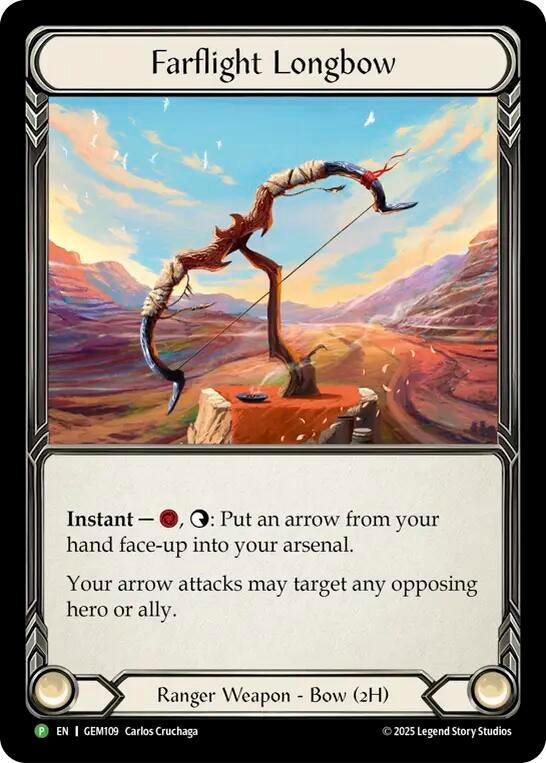 Image for Farflight Longbow (GEM109) (Cold Foil) - Flesh and Blood TCG
