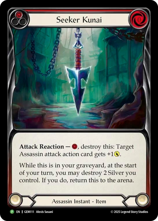 Image for Seeker Kunai (Red) (GEM111) (Cold Foil) - Flesh and Blood TCG