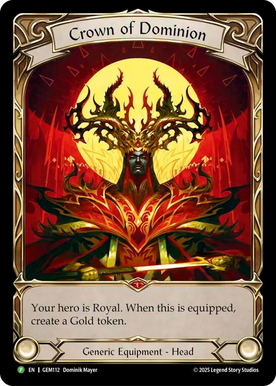 Image for Crown of Dominion (Golden) (GEM112) (Rainbow Foil) - Flesh and Blood TCG