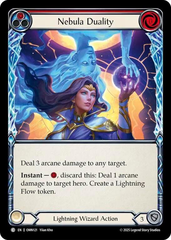Image for Nebula Duality (Red) (OMN121) (Rainbow Foil) - Flesh and Blood TCG