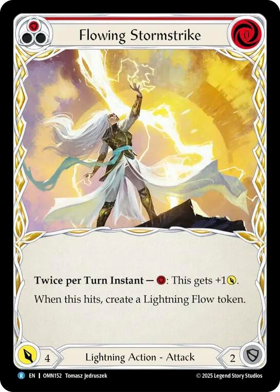 Image for Flowing Stormstrike (OMN152) (Rainbow Foil) - Flesh and Blood TCG