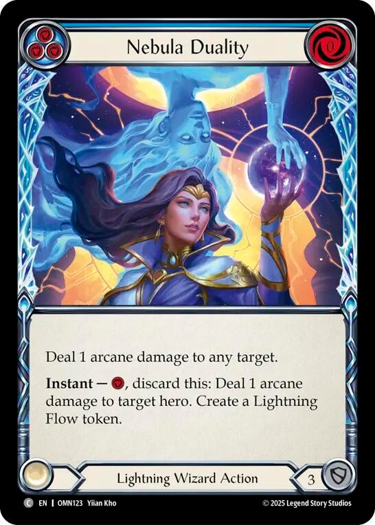 Image for Nebula Duality (Blue) (OMN123) (Rainbow Foil) - Flesh and Blood TCG