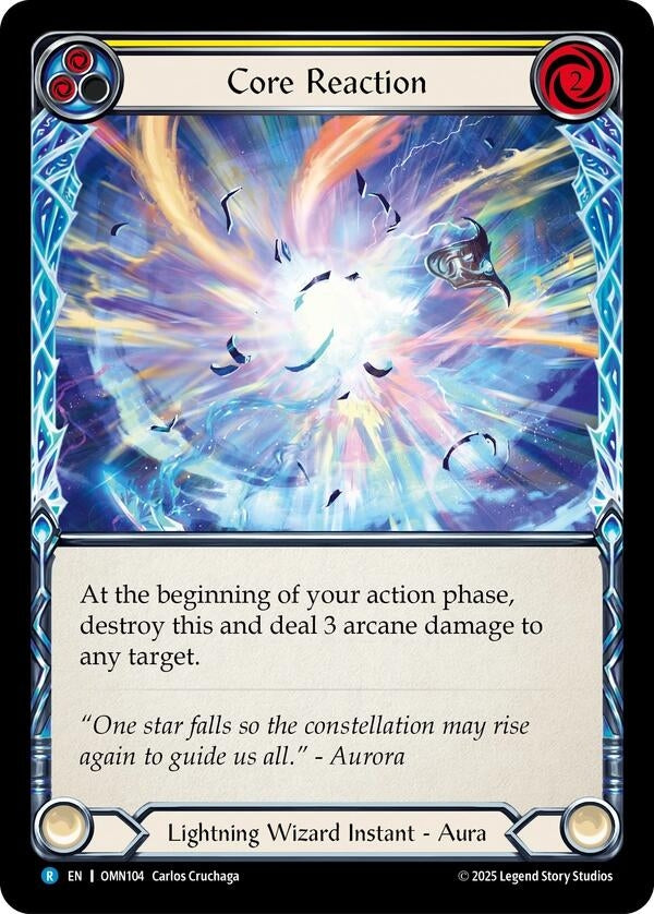 Image for Core Reaction (Yellow) (OMN104) - Flesh and Blood TCG