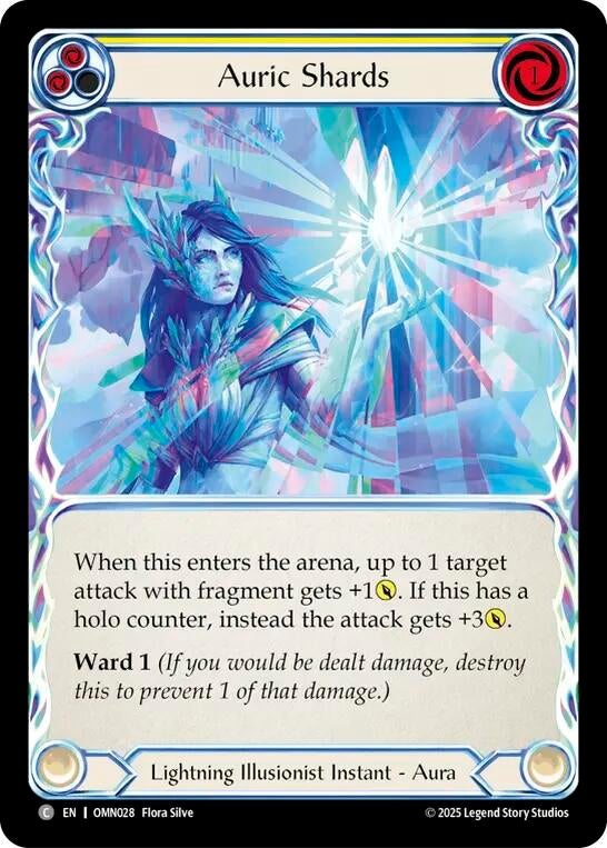 Image for Auric Shards (Yellow) (OMN028) (Rainbow Foil) - Flesh and Blood TCG
