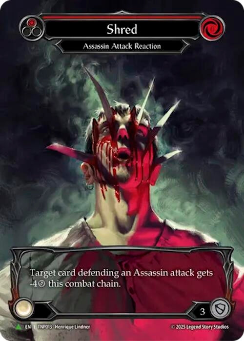 Image for Shred (Red) (Marvel) - TNP013 (TNP013) (Rainbow Foil) - Flesh and Blood TCG