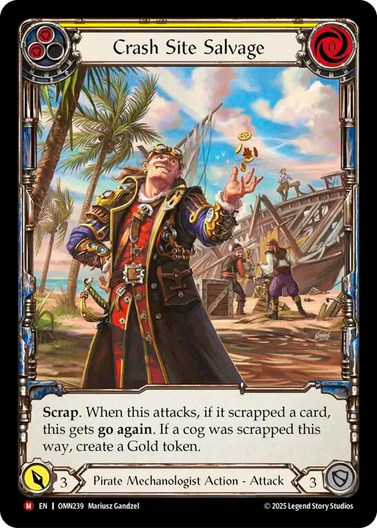 Image for Crash Site Salvage (Extended Art) (OMN239) (Cold Foil) - Flesh and Blood TCG