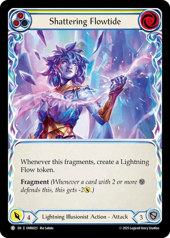 Image for Shattering Flowtide (Yellow) (OMN025) - Flesh and Blood TCG
