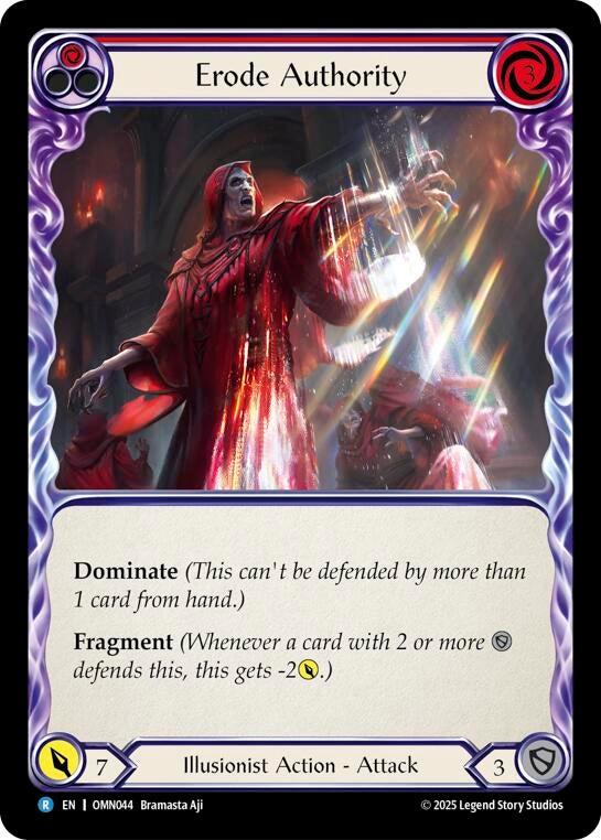Image for Erode Authority (Red) (OMN044) - Flesh and Blood TCG
