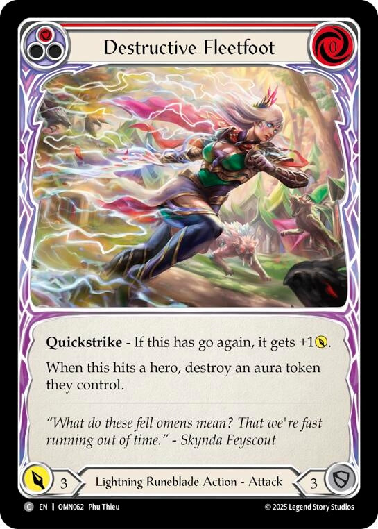 Image for Destructive Fleetfoot (Red) (OMN062) - Flesh and Blood TCG