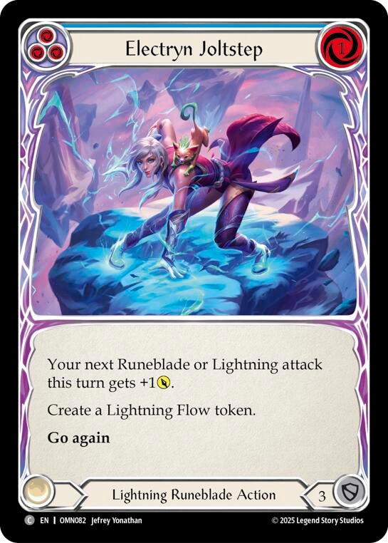Image for Electryn Joltstep (Blue) (OMN082) (Rainbow Foil) - Flesh and Blood TCG