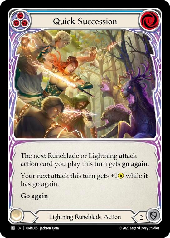 Image for Quick Succession (Blue) (OMN085) - Flesh and Blood TCG