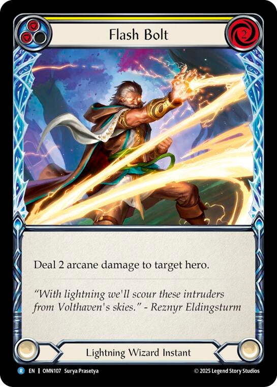 Image for Flash Bolt (Yellow) (OMN107) - Flesh and Blood TCG