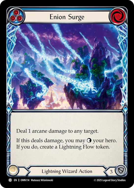 Image for Enion Surge (Blue) (OMN114) - Flesh and Blood TCG