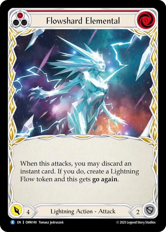 Image for Flowshard Elemental (Red) (OMN149) (Rainbow Foil) - Flesh and Blood TCG