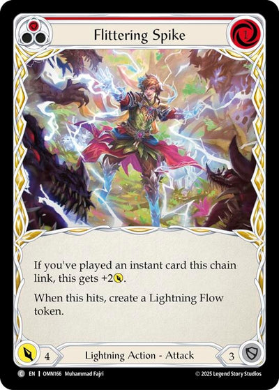 Flittering Spike (Red) (OMN166) (Rainbow Foil)