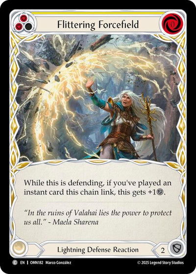 Flittering Forcefield (Yellow) (OMN182) (Rainbow Foil)