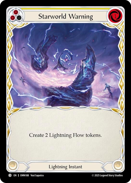 Image for Starworld Warning (Yellow) (OMN188) - Flesh and Blood TCG