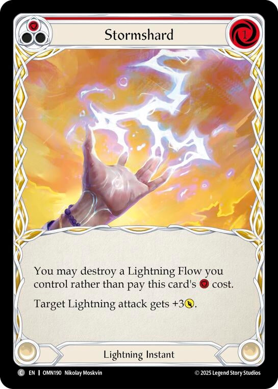 Image for Stormshard (Red) (OMN190) (Rainbow Foil) - Flesh and Blood TCG