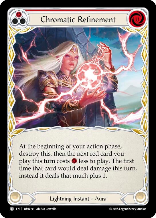 Image for Chromatic Refinement (Red) (OMN193) (Rainbow Foil) - Flesh and Blood TCG