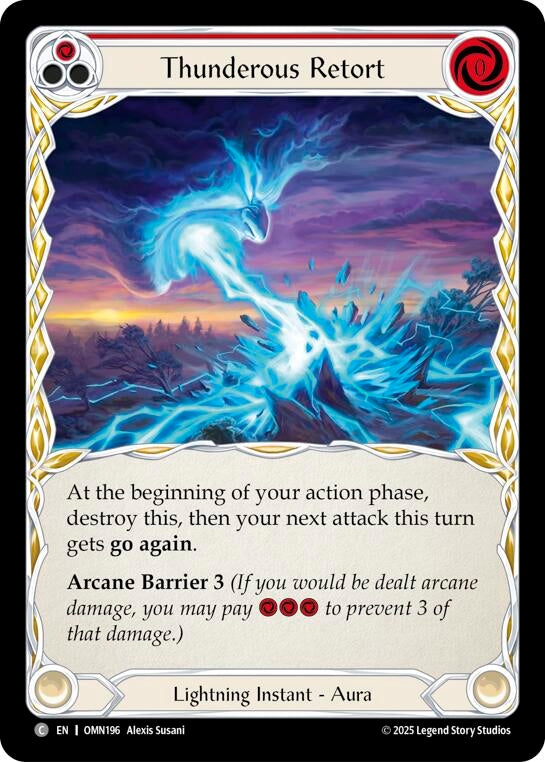 Image for Thunderous Retort (Red) (OMN196) - Flesh and Blood TCG