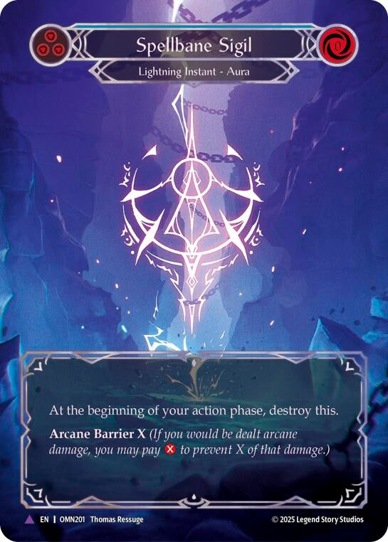 Image for Spellbane Sigil (Blue) (Marvel) (OMN201) (Cold Foil) - Flesh and Blood TCG