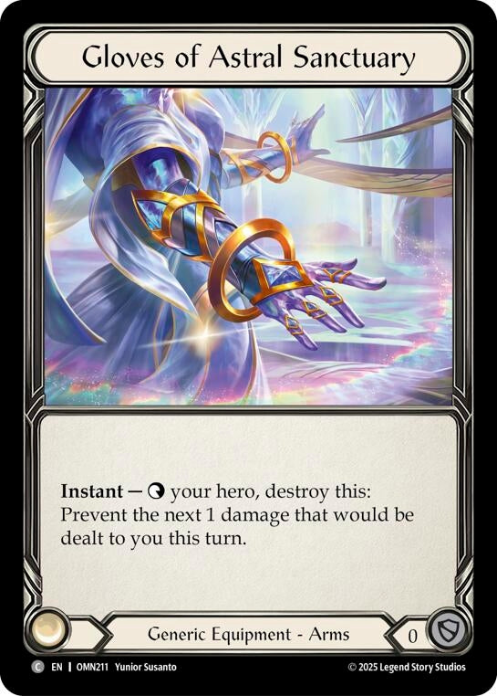 Image for Gloves Of Astral Sanctuary (OMN211) - Flesh and Blood TCG