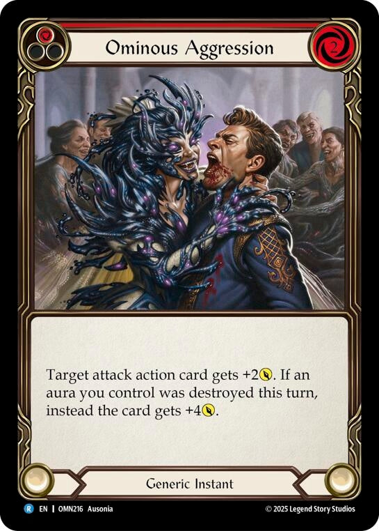 Image for Ominous Aggression (Red) (OMN216) - Flesh and Blood TCG