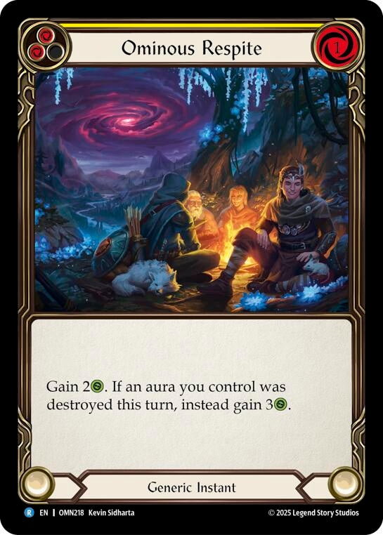 Image for Ominous Respite (Yellow) (OMN218) - Flesh and Blood TCG