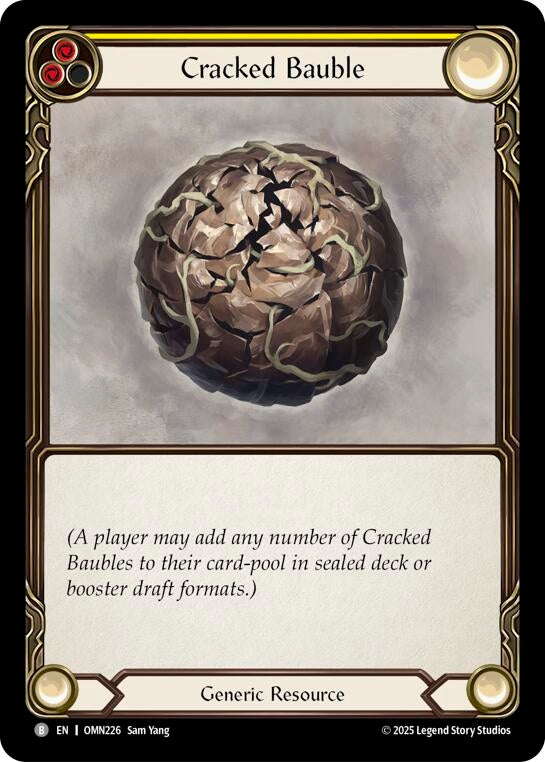 Image for Cracked Bauble (Yellow) (OMN226) - Flesh and Blood TCG