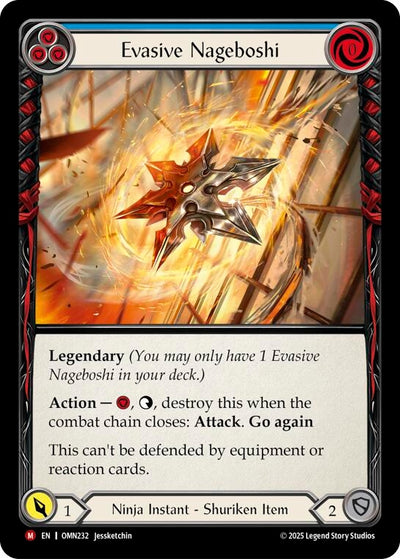 Evasive Nageboshi (Blue) (OMN232) (Cold Foil)