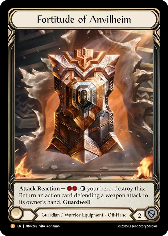 Image for Fortitude Of Anvilheim (OMN242) (Cold Foil) - Flesh and Blood TCG