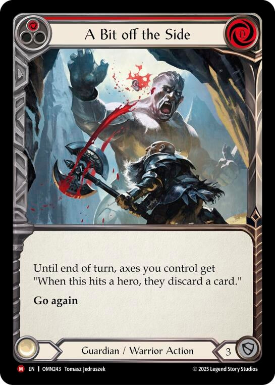 Image for A Bit Off The Side (Red) (OMN243) - Flesh and Blood TCG