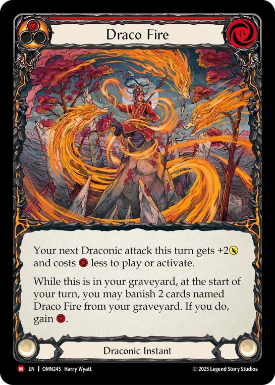 Image for Draco Fire (Red) (OMN245) - Flesh and Blood TCG