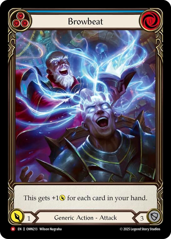 Image for Browbeat (Blue) (Extended Art) (OMN213) (Cold Foil) - Flesh and Blood TCG
