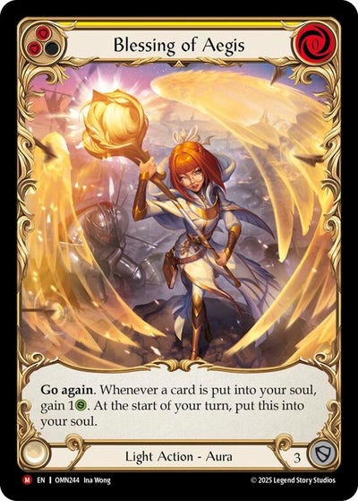 Blessing Of Aegis (Yellow) (Extended Art) (OMN244) (Cold Foil)