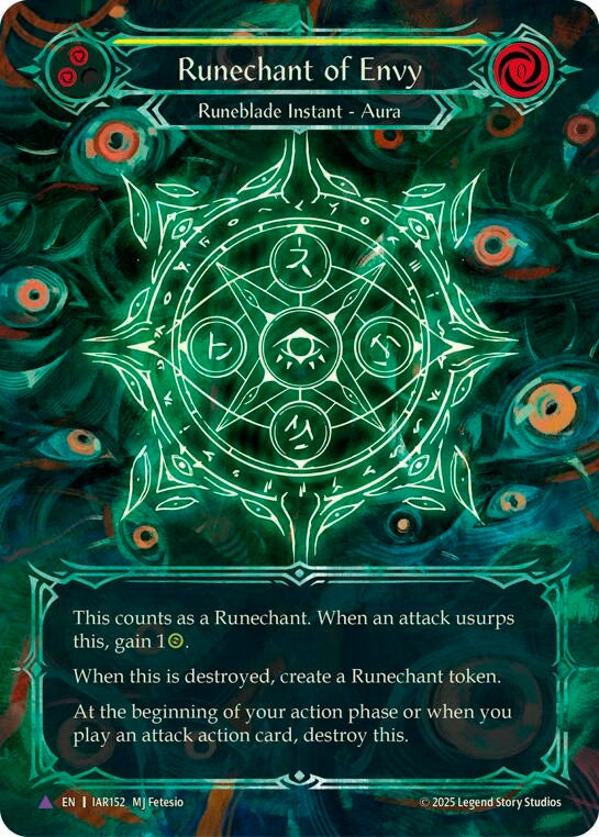 Image for Runechant of Envy (Yellow)(Marvel) (IAR152-MV) (Cold Foil) - Flesh and Blood TCG