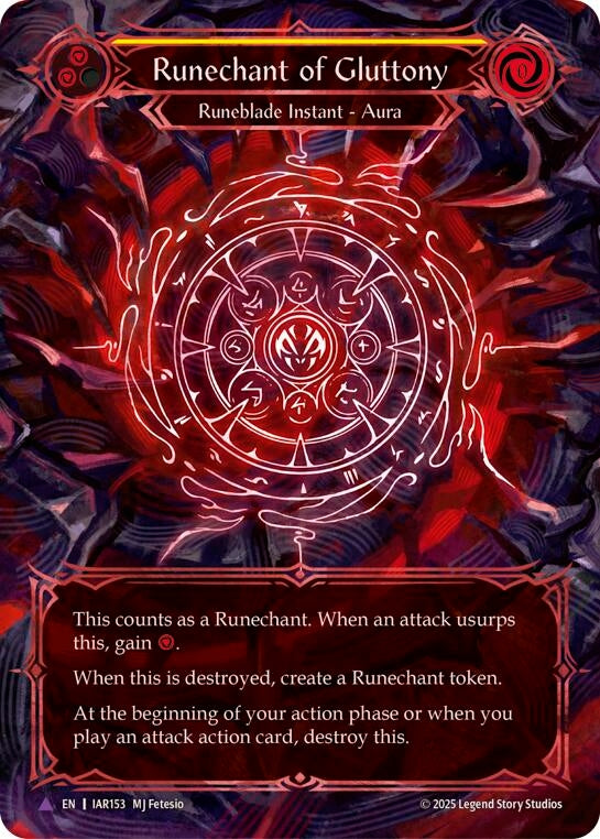 Image for Runechant of Gluttony (Yellow)(Marvel) (IAR153-MV) (Cold Foil) - Flesh and Blood TCG