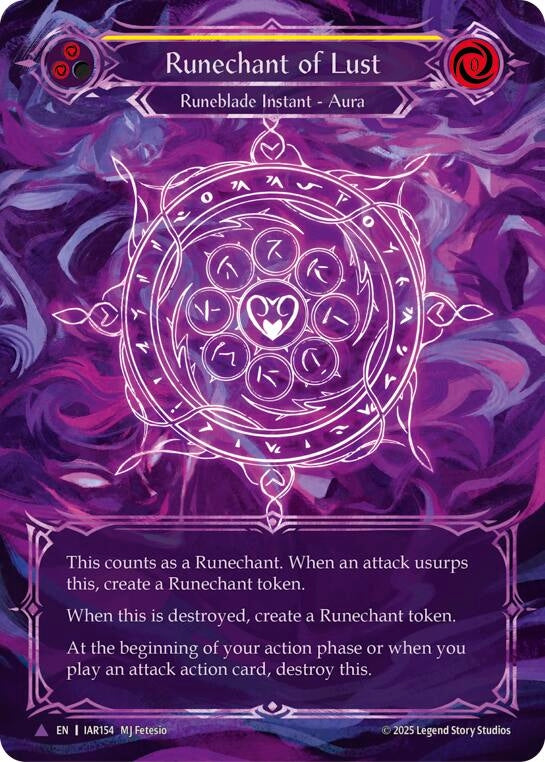 Image for Runechant of Lust (Yellow)(Marvel) (IAR154-MV) (Cold Foil) - Flesh and Blood TCG
